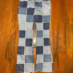 Y2K Zana-Di PatchWork Flare Woman's Jeans